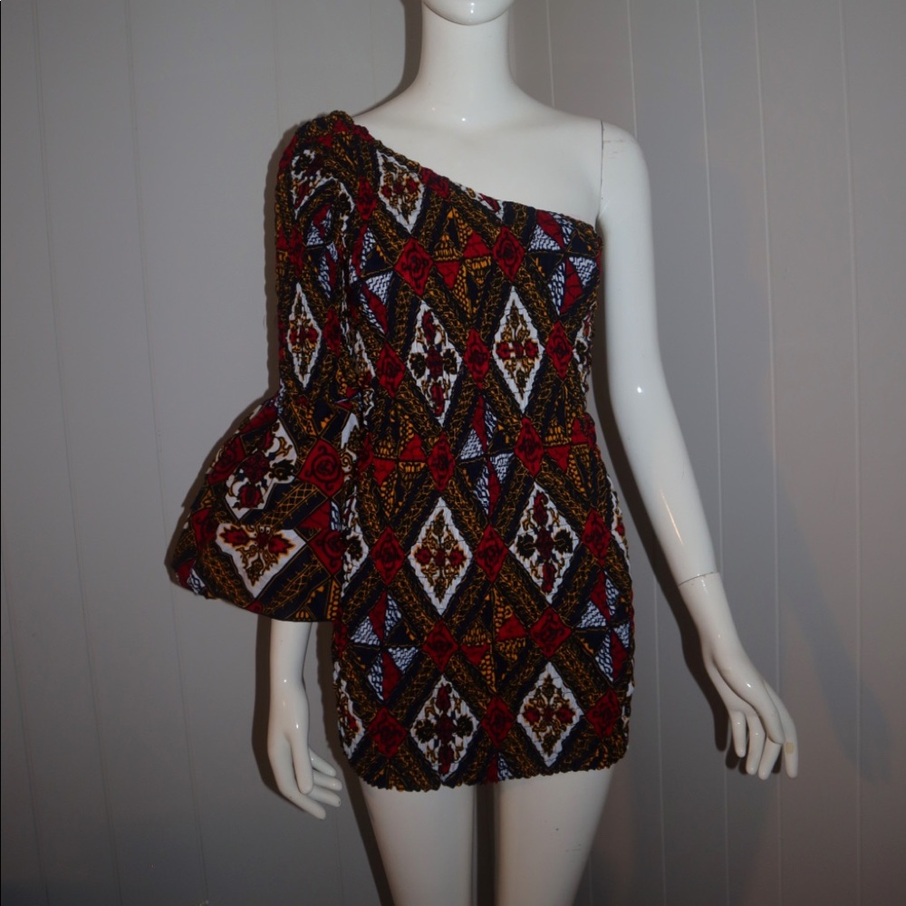 One shoulder mini dress